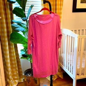 Lilly Pulitzer Pink Pima Cotton 3-4 Sleeve Dress Women’s Size XL